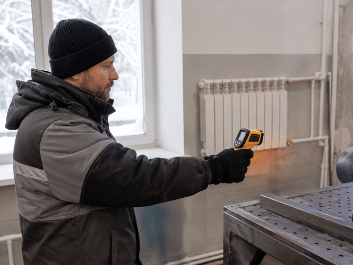 Вимірювання температури в робочій зоні та опалення виробничого приміщення взимку
